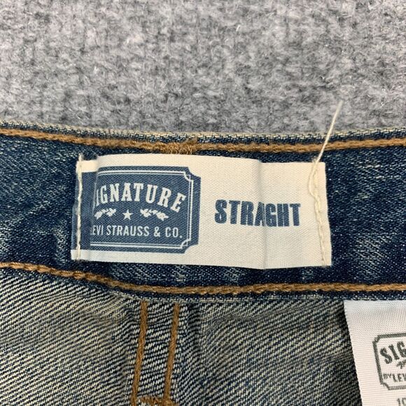 Levis Work Jeans Mens 33 Blue Denim Straight Leg Cotton Mid Rise Pockets 2009 - Picture 5 of 13